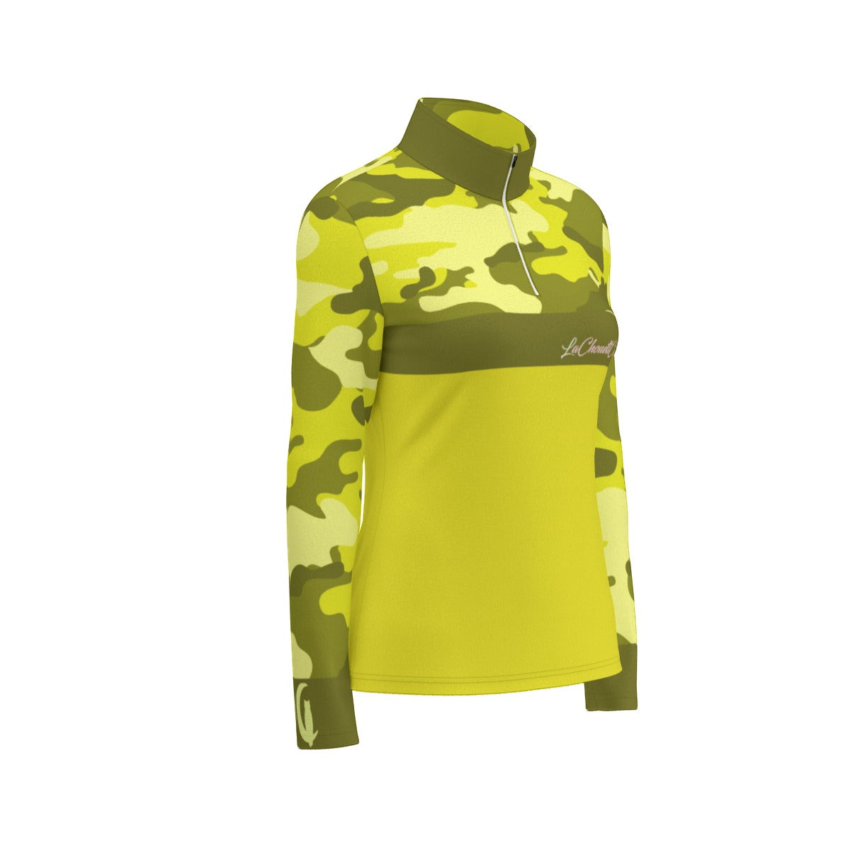 CAMOUFLAGE  YLW Women's Sports Collar Jersey Long Sleeve