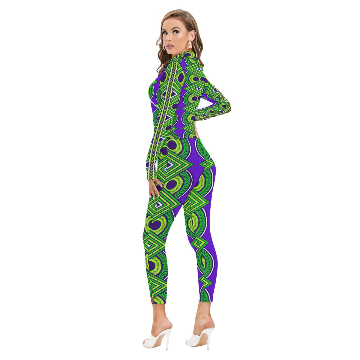 AFRICAN ELITE GRAPES Women's Long-sleeved  Jumpsuit