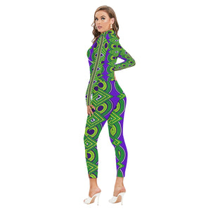 AFRICAN ELITE GRAPES Women's Long-sleeved  Jumpsuit