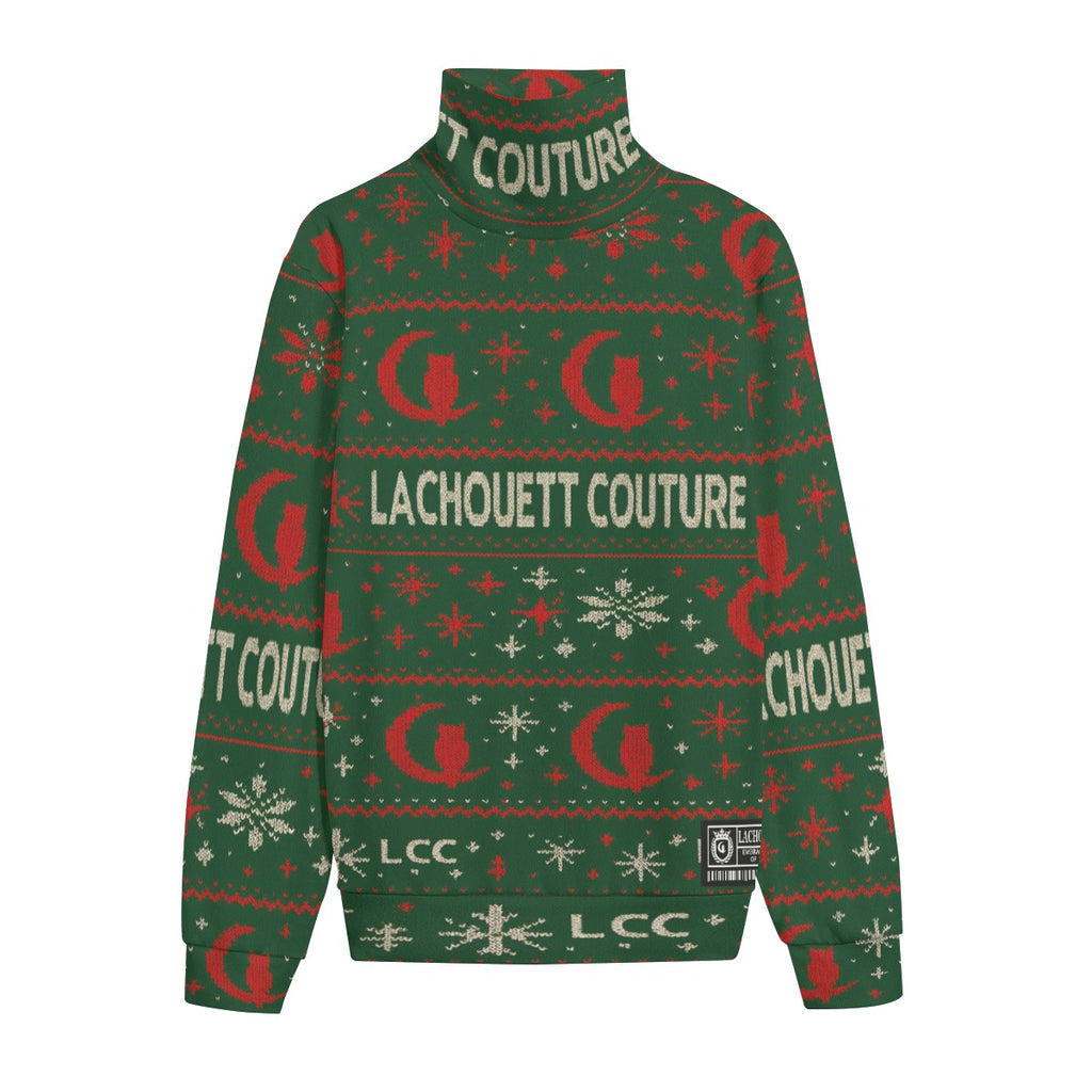 UGLY XMAS HOLY Unisex Turtleneck Knitted Sweater