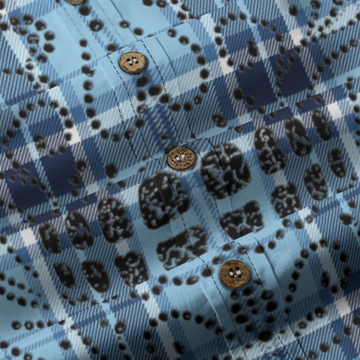 LOS CRIMINALES SKYBLUE Men's Casual  Long Sleeve Shirt Cotton