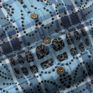 LOS CRIMINALES SKYBLUE Men's Casual  Long Sleeve Shirt Cotton