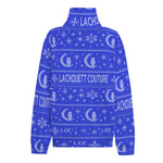 UGLY XMAS BLUE Unisex Turtleneck Knitted Sweater