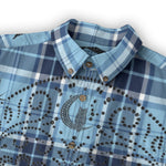 LOS CRIMINALES SKYBLUE Men's Casual  Long Sleeve Shirt Cotton