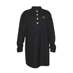 HIEROGLYPH Men's Stand-up Collar Long Shirt