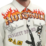HOTSKULL WHT Unisex Lapel Jacket