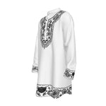 BANDANA SHIKI WHT Men's Stand-up Collar Long Shirt