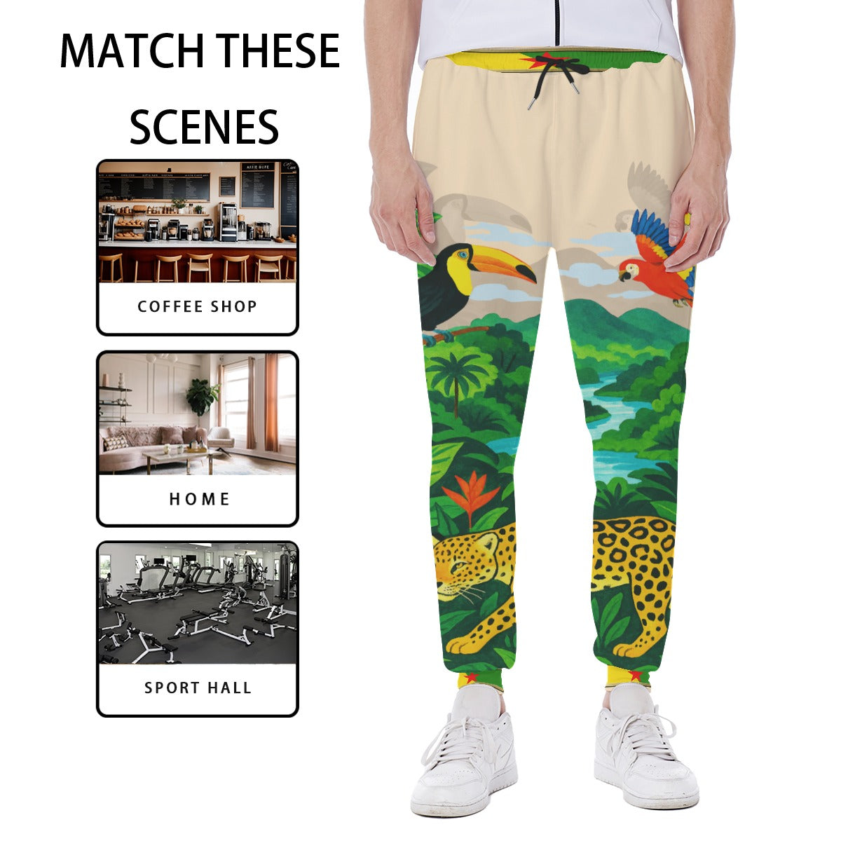 GUYANE AMAZONIE CREAM Men's Sweatpants