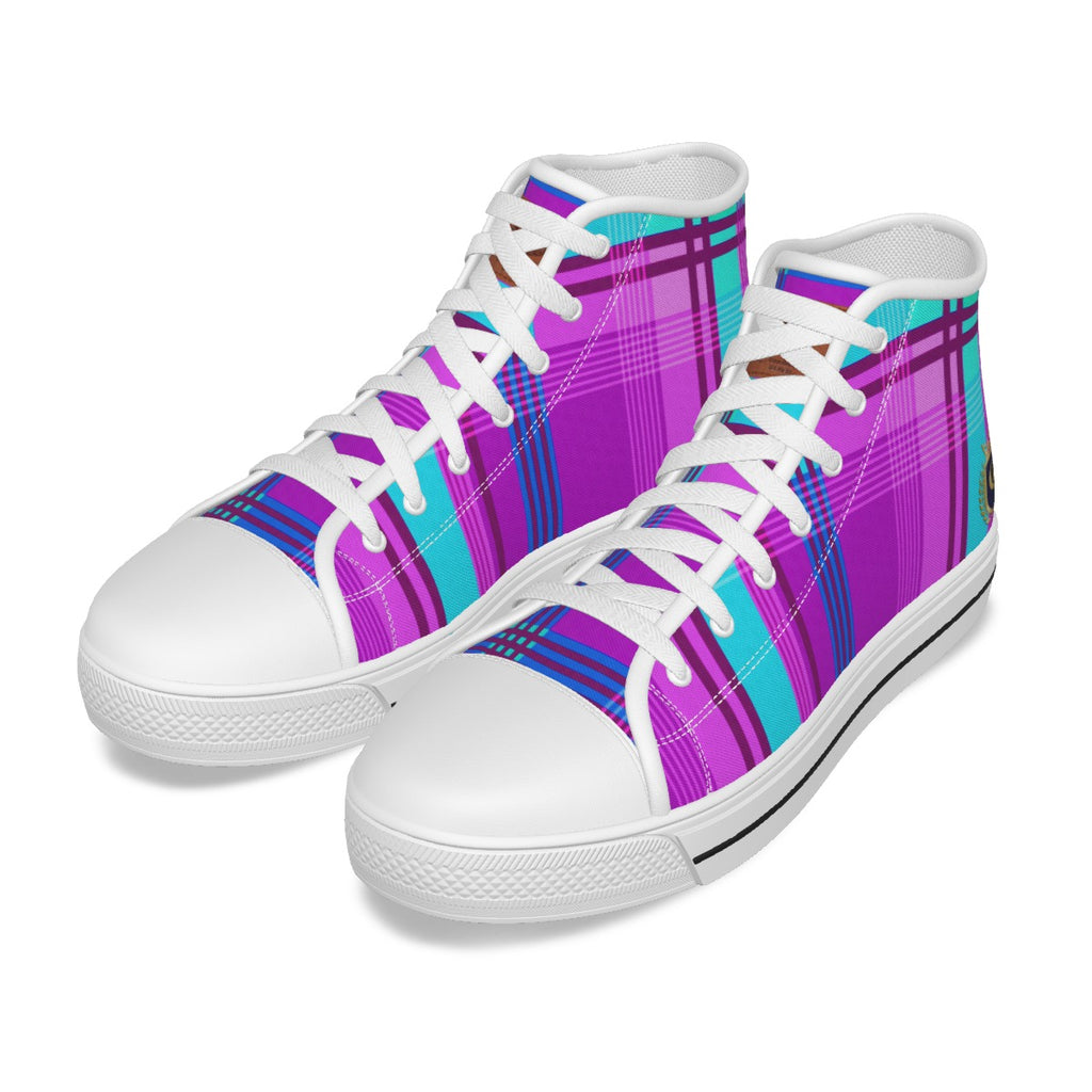 MADRAS VIOLET Kid's Canvas Shoes