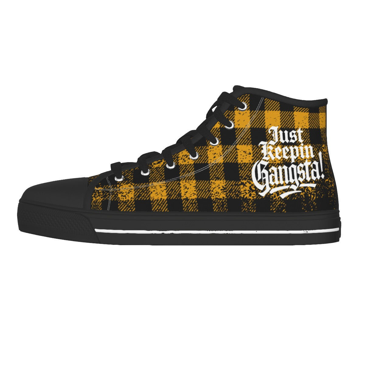 JUST KEEPIN GANGSTA YLW Canvas Shoes