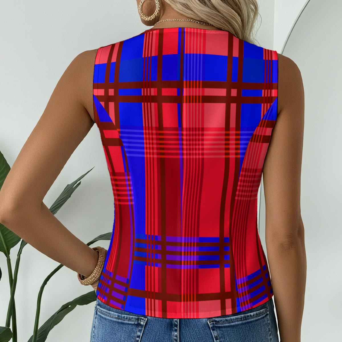 MADRAS RED Women's Formal Vest