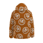 LCC STAMP BROWN Unisex Down Jacket