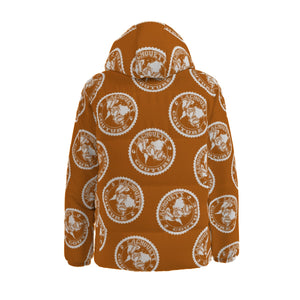 LCC STAMP BROWN Unisex Down Jacket