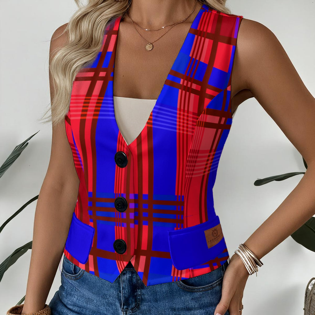 MADRAS RED Women's Formal Vest