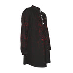 HIEROGLYPH RED Men's Stand-up Collar Long Shirt