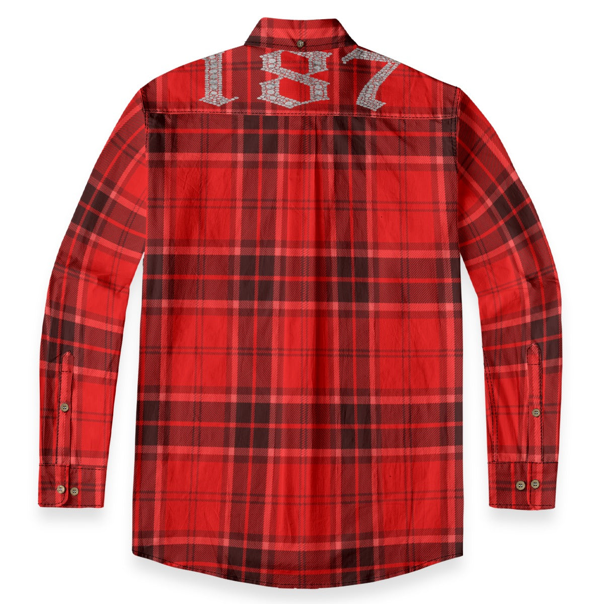 LOS CRIMINALES RED Men's CasualShirt|125GSM Cotton
