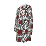 RED ROSES Men's Stand-up Collar Long Shirt