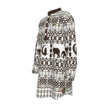 ELEPHANT ORNEMENT Men's Stand-up Collar Long Shirt