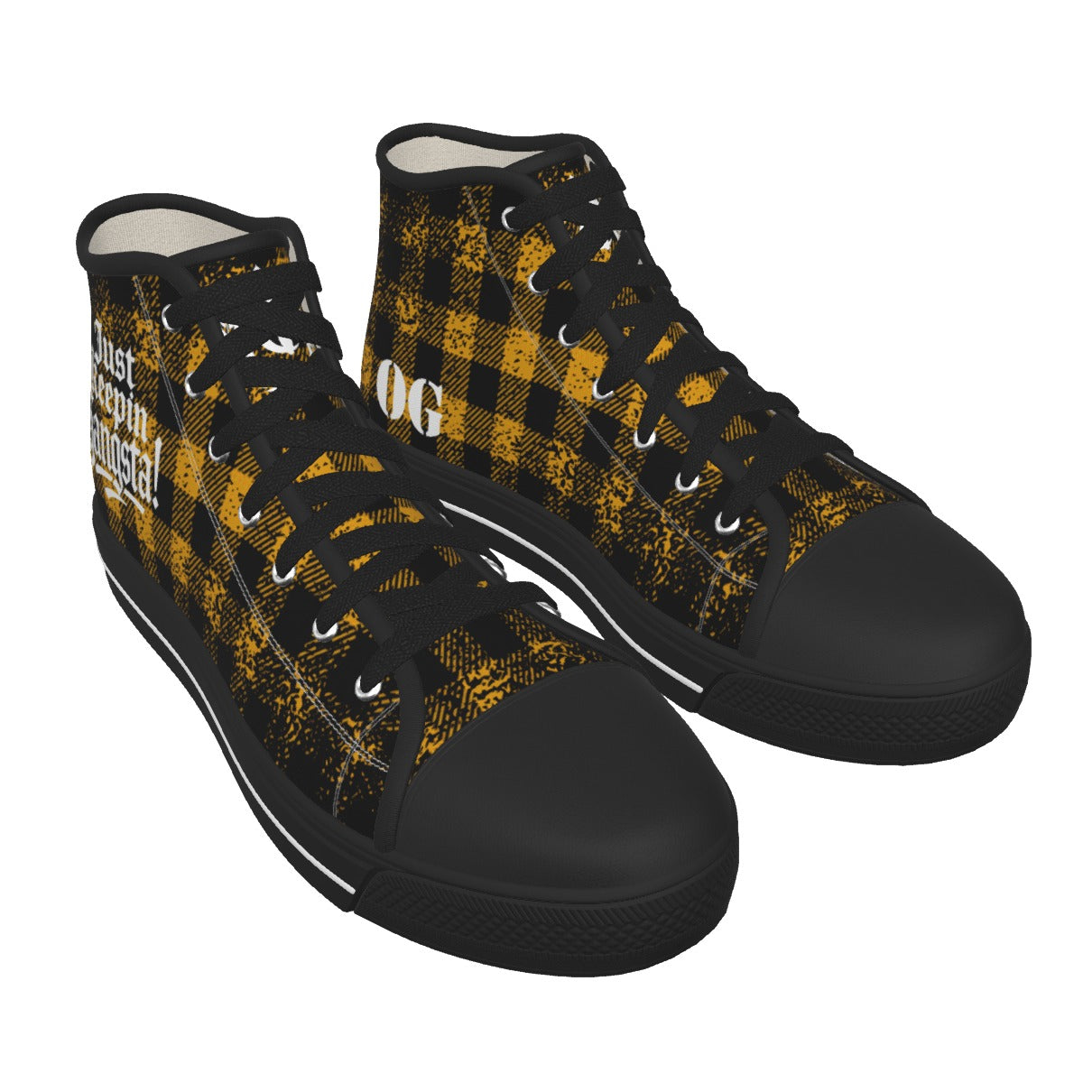 JUST KEEPIN GANGSTA YLW Canvas Shoes