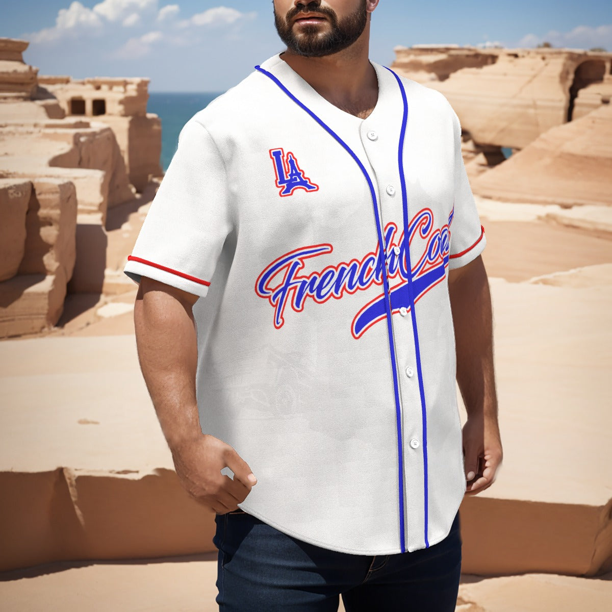 LA FrenchCoast fr Men's Baseball Jersey