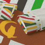 HAPPY KWANZAA WHT Unisex Turtleneck Knitted Fleece Sweater