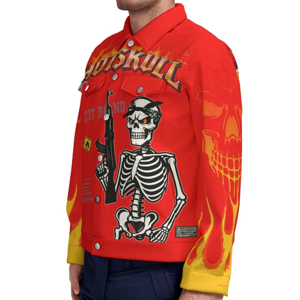 HOTSKULL RED Unisex Lapel Jacket