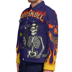 HOTSKULL NAVY Unisex Lapel Jacket