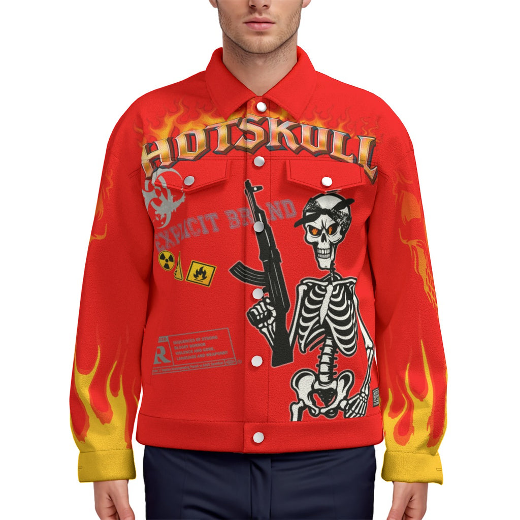 HOTSKULL RED Unisex Lapel Jacket
