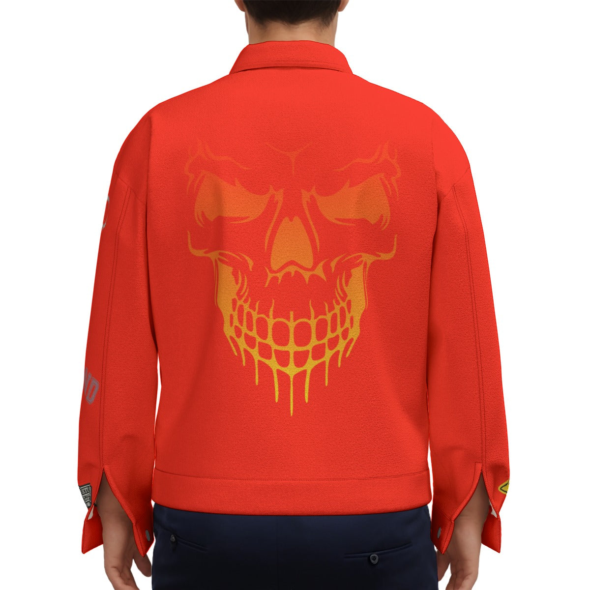 HOTSKULL RED Unisex Lapel Jacket | 245GSM Cotton