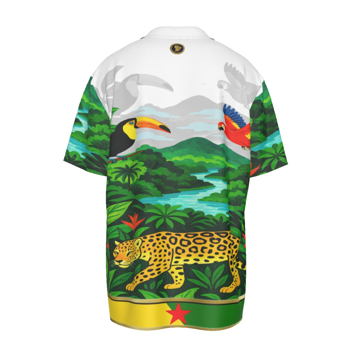 GUYANE AMAZONIE WHT Men's Silk Shirt