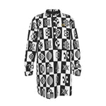 ADINKRA PUZZLE Men's Stand-up Collar Long Shirt