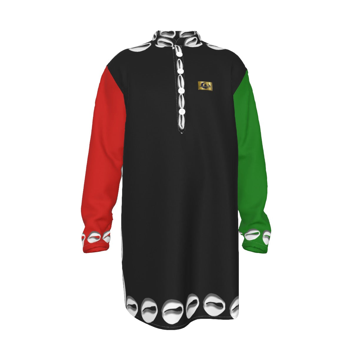 COWRIE SHELL RBG Men's Stand-up Collar Long Shirt