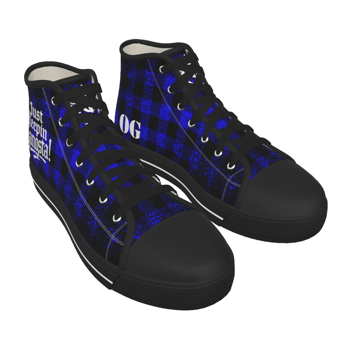 JUST KEEPIN GANGSTA BLUE Men's Canvas Shoes
