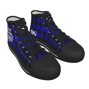 JUST KEEPIN GANGSTA BLUE Men's Canvas Shoes