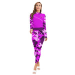 CAMOUFLAGE GRAPES Women's Long-sleeved Jumpsuit