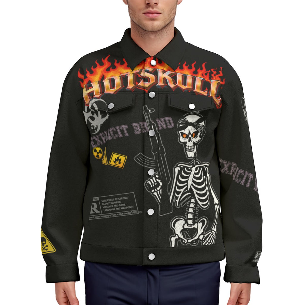 HOTSKULL BLC Unisex Lapel Jacket | 245GSM Cotton