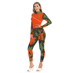 CAMOUFLAGE KAKI Women's Long-sleeved Jumpsuit