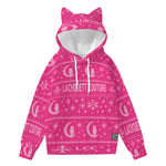 UGLY XMAS PINK Women’s Hoodie With Ears