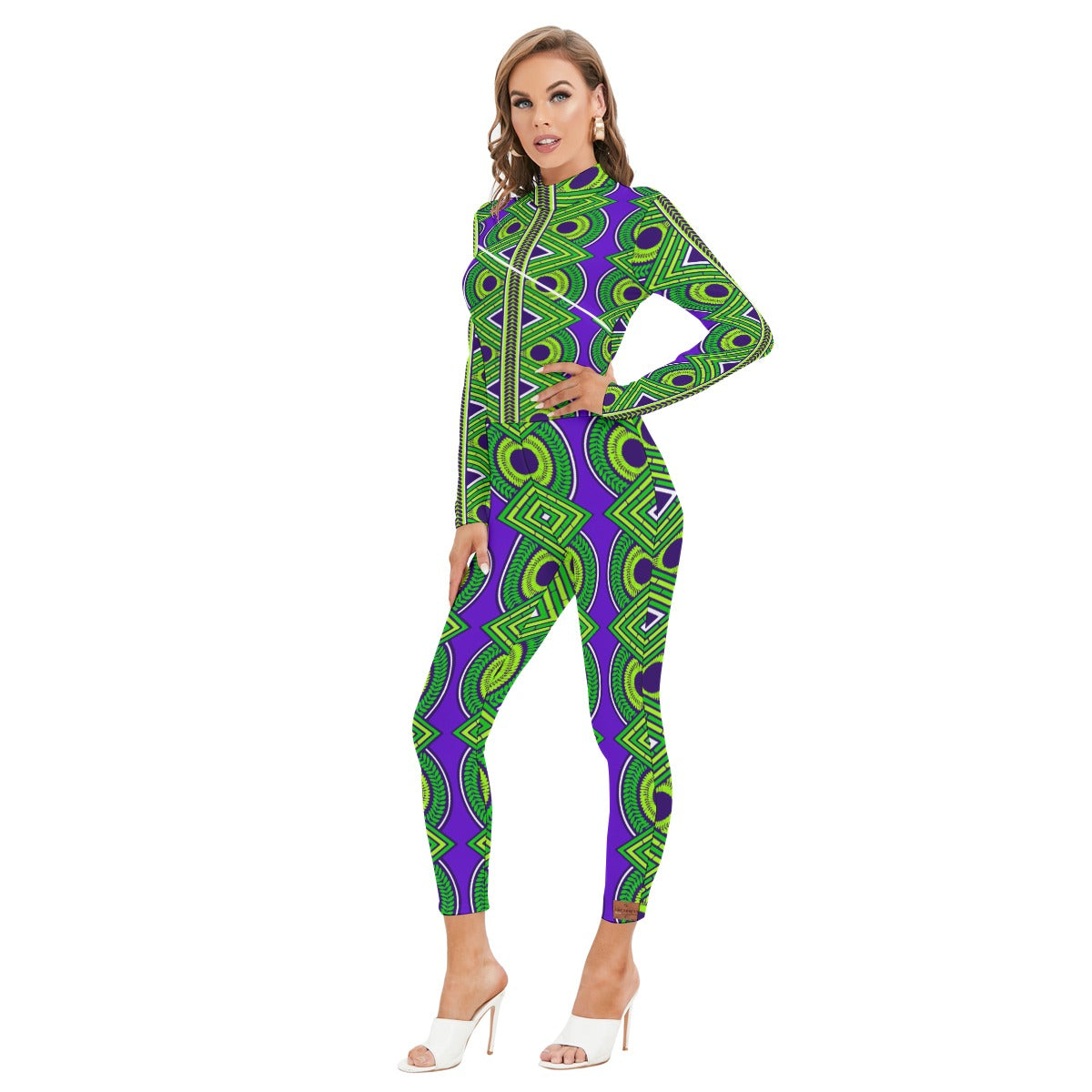 AFRICAN ELITE GRAPES Women's Long-sleeved  Jumpsuit