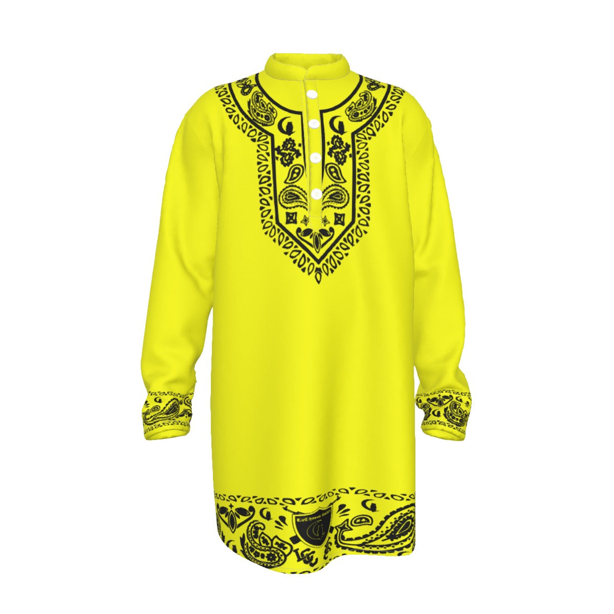 BANDANA SHIKI L.K Men's Stand-up Collar Long Shirt