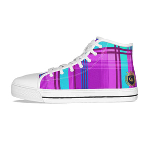 MADRAS VIOLET Kid's Canvas Shoes