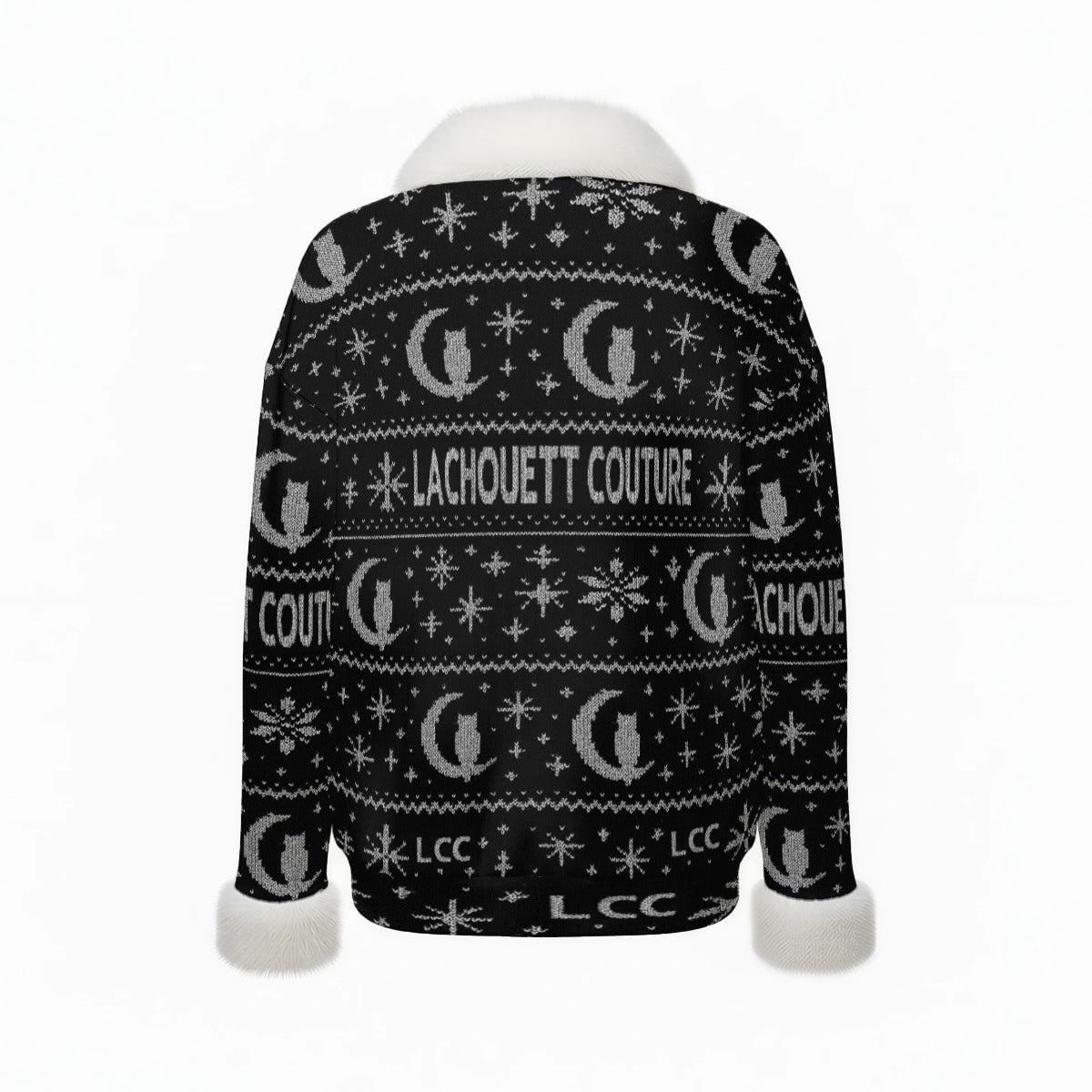 UGLY XMAS Women's Faux Knit V-Neck Sweater