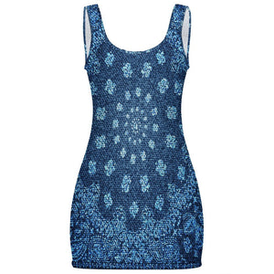 BANDANA DENIM Sunmer Bodycon Tank  Dress