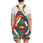 TEMBE ART1 Unisex Shorts Suspender Jumpsuit