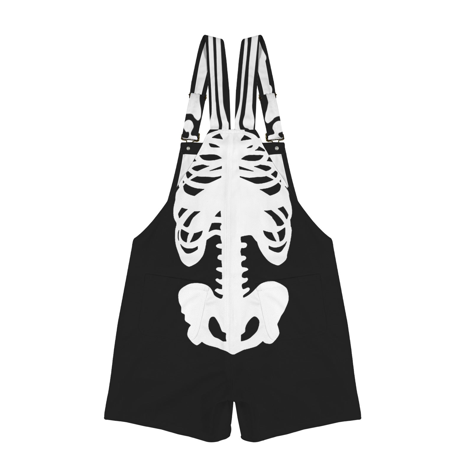 SKELETON Unisex Shorts Suspender Jumpsuit