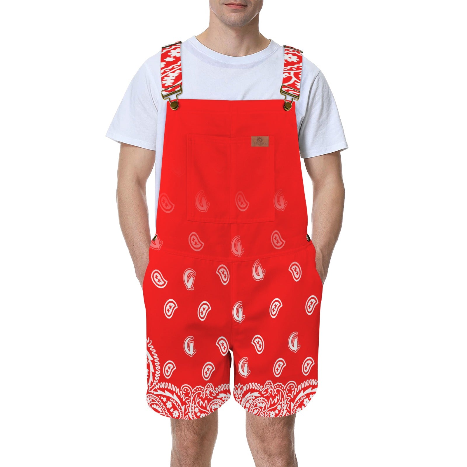 BANDANA GRADIENT Unisex Shorts Suspender Jumpsuit