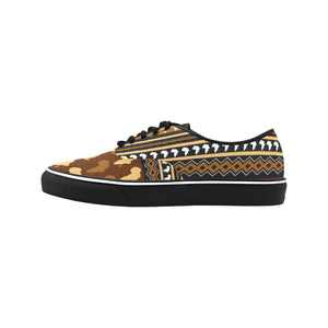 AFRIKA ORNEMENT  Men's Canvas Low Top Shoes