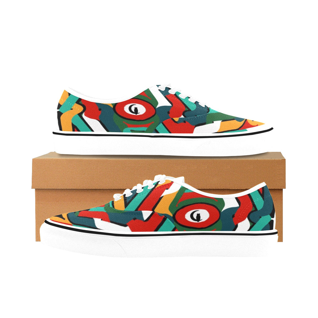 TEMBE ARTMen's Canvas Low Top Shoes
