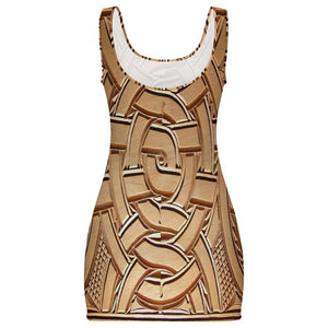 TEMBE WOOD Sunmer Bodycon Tank  Dress