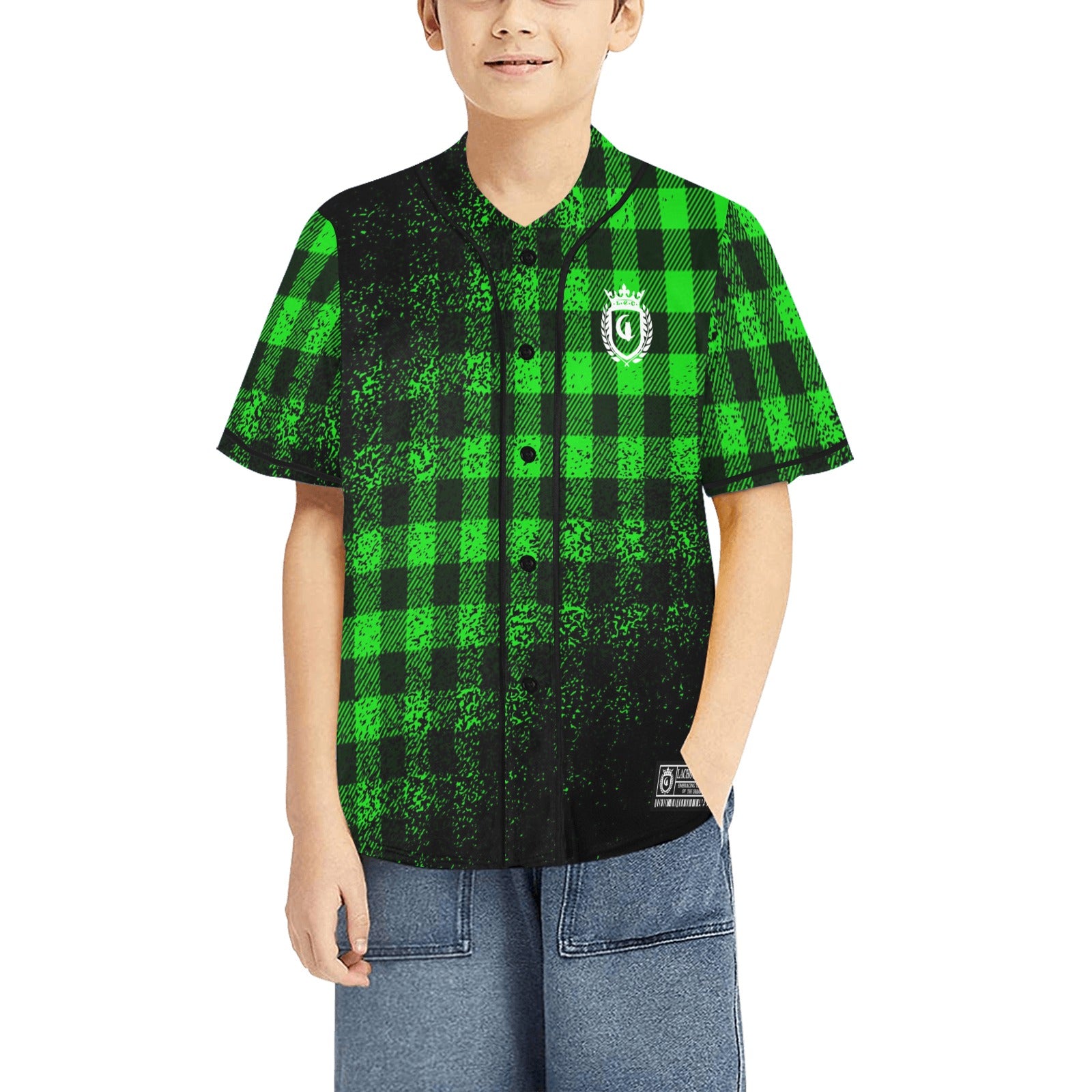 DUSTY PLAID Baseball Jersey for Kids